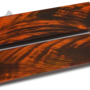 Knife Handle Scales Grips 5 inch Buffalo Horn Red Streaks Set Pair Handles Making Blanks Blades Blank Blade Knives Custom Grip R-SCALES-P