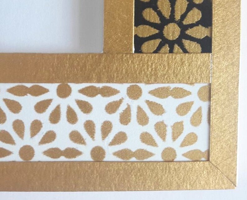 White Black Gold Picture Frame Flower Picture Frame White Picture Frame 4 x 6 Picture Frame
