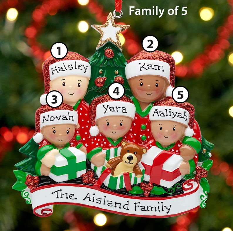 Personalised Family Christmas Xmas Tree Decoration Ornament  Etsy