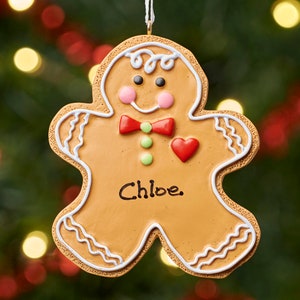 Personalised Christmas Tree Decoration Ornament  - Gingerbread Cookie