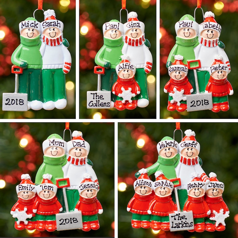 Personalised Christmas Tree Decoration Ornament Snow Shovel Etsy UK