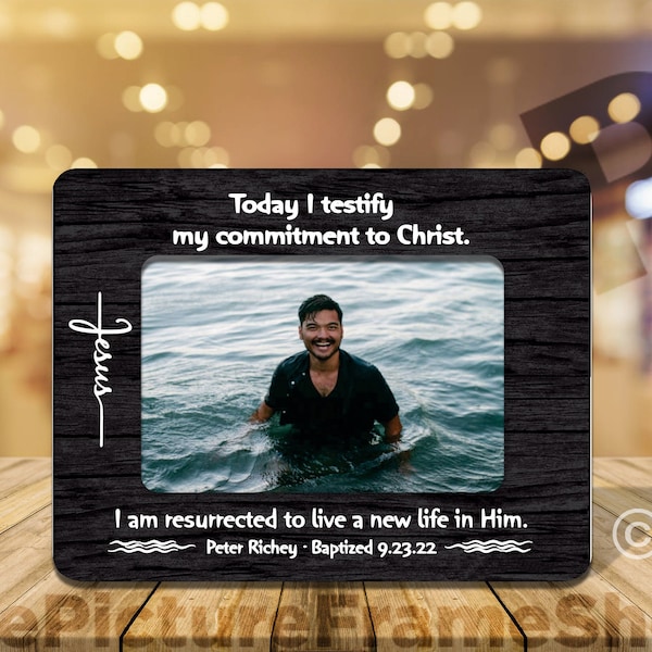 Adult Baptism Photo Frame, Teen Baptism/I Have decided To Follow Jesus/Accepting Jesus/Born Again/I Left It In The Water/Teen Baptism Gift