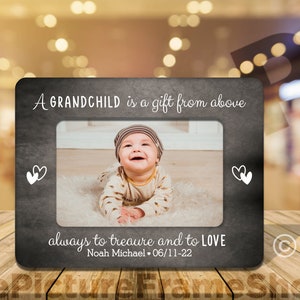 New Grandparent Gift Grandparent Picture Frame Grandparents Gifts Personalized Grandparents When A Child is Born So are Grandparents Gift image 3