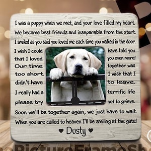 Personalized Dog Frame Memorial Gift/Dog Died Gift Personalized/Dog Best Friend Frame/Dog Loss Frame/Pet Loss Memorial/Best Friend Dog