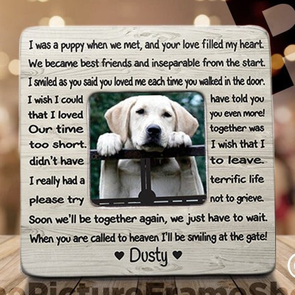 Personalized Dog Frame Memorial Gift/Dog Died Gift Personalized/Dog Best Friend Frame/Dog Loss Frame/Pet Loss Memorial/Best Friend Dog