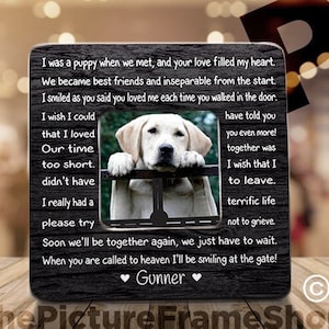 Dog Loss Picture Frame/Personalized Dog Frame/Dog Memorial Gift/Dog Died Gift/Dog Loss Gift/Dog Best Friend/Dog Loss Frame/Pet Loss Memorial