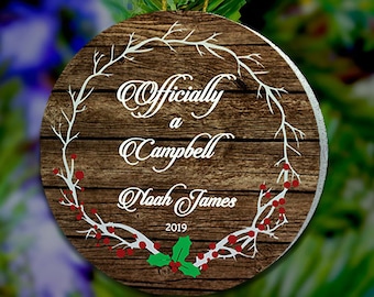 Personalized Adoption Ornament, Forever Family, First Christmas