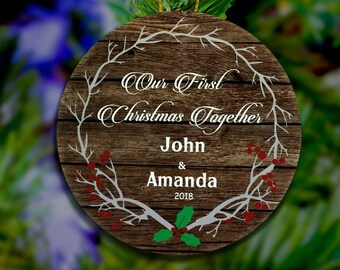 Our First Christmas Together Ornament First Christmas Married Ornament1st Christmas Together Couple First Christmas Ornament Personalized