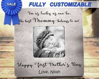 Mothers Day Gift/First Mothers Day Gift/Best Mom/First Mother's Day Frame/Mom Frame/New Mom Gift/I'm As Lucky As Can Be/1st Mothers Day Gift