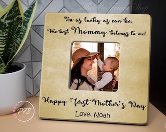 Mother's Day Gift For Mom, I'm as Lucky as Can Be, 1st Mother's Day Frame Gift