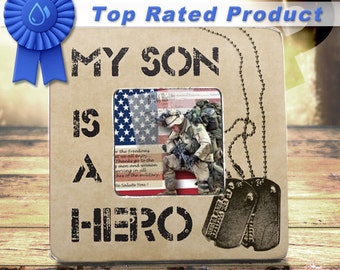 Military Gifts Military Frames Soldier Gifts My Son Is My Hero My Daddy Is My Hero Military Army Dad Father Son Frame Deployment Gifts Frame