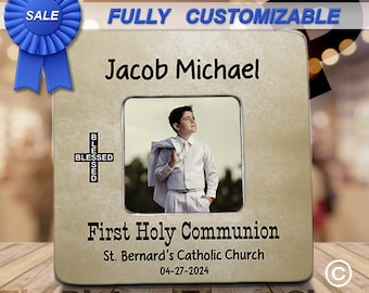 First Communion Gift For Boys, Communion For Boy,  1st Communion Boy, Communion Gift Boy, Communion Picture Frame, First Holy Communion Boy