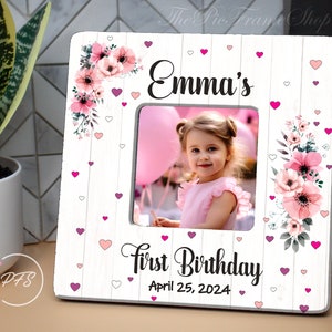 1st Birthday Gift, 1st Birthday Girl,Baby Girl First Birthday,Customized Birthday Gift For Baby Girl,1st Birthday Frame First Birthday Frame