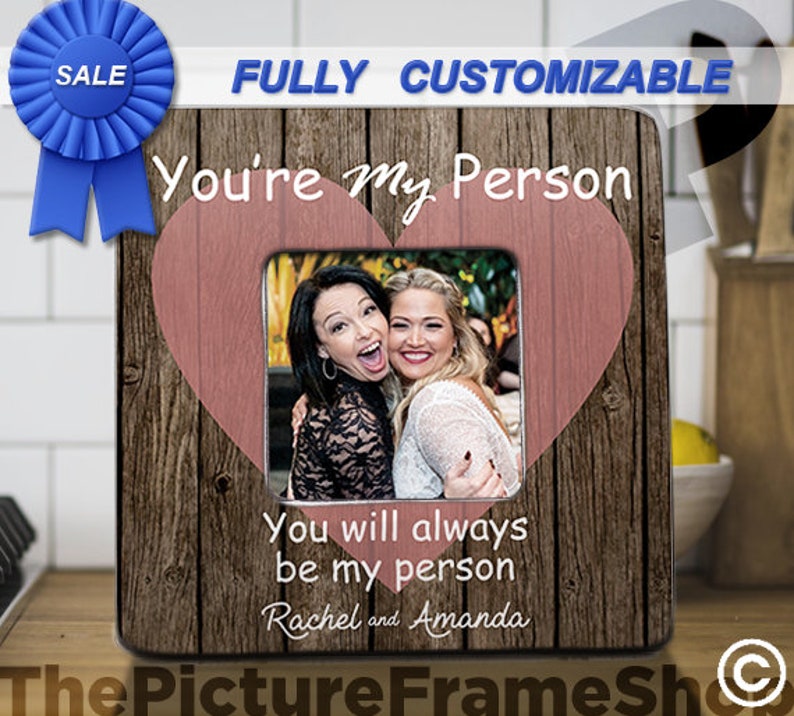 Friend Christmas Frame You're My Person, Best Friend Gift, Best Friend Frames, Best Friend Custom Gift, Best Friend Birthday,Youre My Person image 1