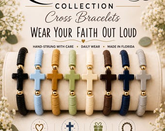Handmade Cross Bracelet: Religious Jewelry Gift