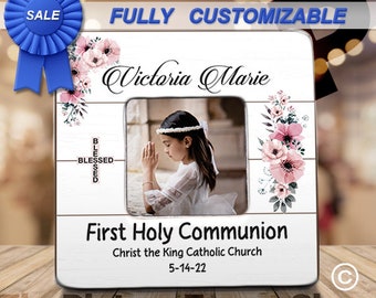 First Holy Communion Picture Frame, Gift For First Communion, First Communion Girl, First Communion Frame,Girl First Communion,1st Communion