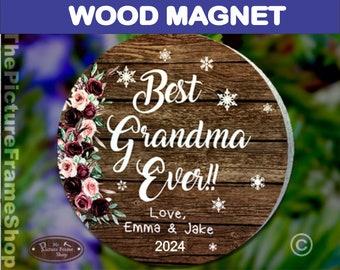 Grandma Magnets, Best Grandma Ever Magnet, Grandma Gift, Wood Magnet, Personalized Grandma Magnet,  Grandmother Magnet, Grandma To Be Gift