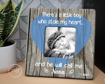 New Grandma Nana Gift, Nana Grandma Picture Frame, Grandma Nana Mothers Day, First Time Grandma Nana Pregnancy Reveal Frame, Theres This Boy