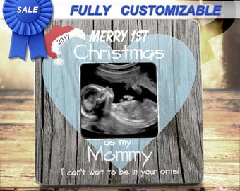 Maternity Pregnancy Christmas First Christmas As Mommy To Be Baby Bump Christmas New Mommy Ultrasound Frame Gift For Pregnant Wife Gift