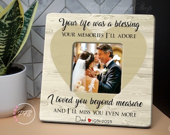 Personalized Memorial Wood Frame, Sympathy Gift