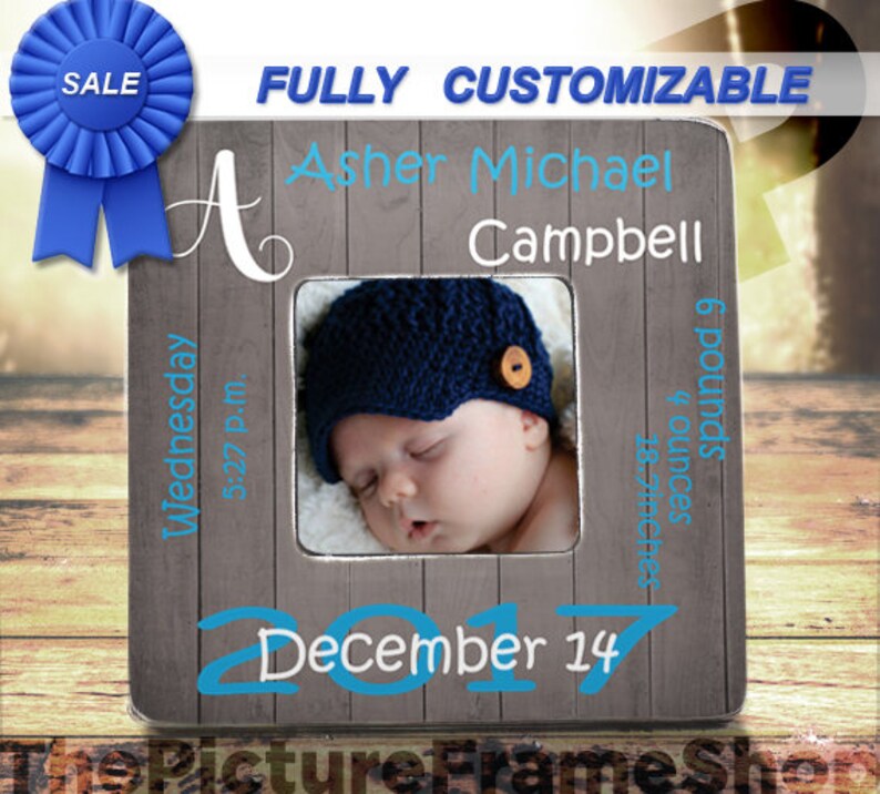 Personalized Birth Announcement Picture Frame New Baby Gift Stats Hospital To Pas Keepsake