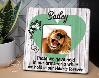 Dog Memorial Picture Frame | Pet Loss Gift, Wood Frame