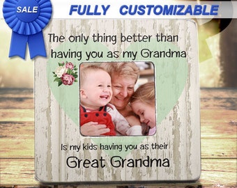 Great Grandma Gift,  Mothers Day Frame New Great Grandma Birthday Gift Grandma Gift Great Grandmother Frame New Great Grandma Christmas Gift