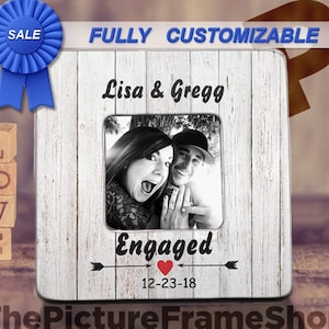 Engagement Gift For Couple,Engagment, Engagement Frames, Engagement Frames Personalized engagement Picture Frame, Engagement Date Keepsake