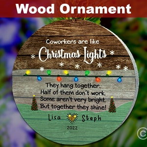 Coworker Christmas Gift/Work Bestie/Coworker Friend/Coworker Funny Ornament/Coworker Gifts Christmas/Work Ornament/Coworker Christams Gift