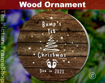 Bump's First Christmas Ornament, Bump's First Christmas,Bump Ornament,Baby Announcement Christmas Pregnancy,Wood Ornament,Pregnancy Ornament