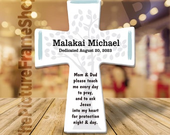 Personalized Ceramic Cross, Christening, Baptism Gift