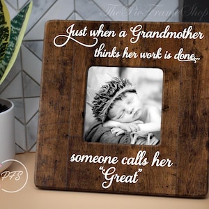 Great Grandma Pregnancy Announcement,Great Grandma Again, Great Grandma Grandmother Gift, Christmas Gift For Great Grandmother Grandma Frame