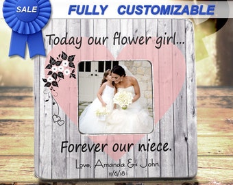 ON SALE Gift For Niece,Flower Girl Gift,Today Our Flower Girl Forever Our Niece, Flower Girl Niece, Thank You Gift, Wedding Flower Girl Gift