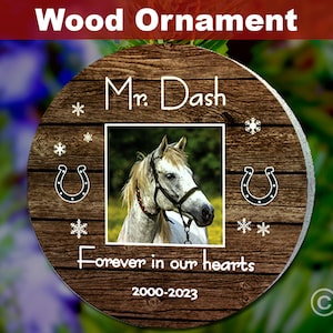 Personalized Horse Memorial ornament, Horse Loss Ornament, Horse Sympathy, Horse Loss Gift, Horse Ornament Personalized Horse Photo Ornament