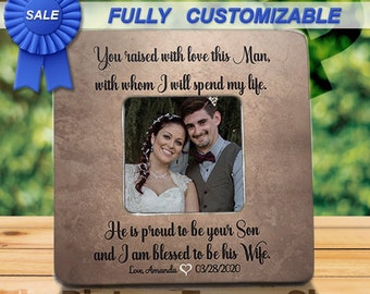 Customizable Mother of Groom Wedding Frame, Wood