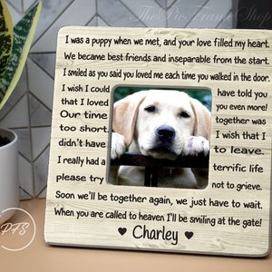 Personalized Dog Frame Memorial Gift/Dog Died Gift Personalized/Dog Best Friend Frame/Dog Loss Frame/Pet Loss Memorial/Best Friend Dog