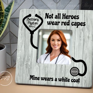 Personalized Nurse Photo Frame, First White Coat Gift