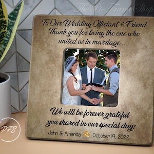 Officiant Gift, Wedding Officiant Gift, Officiant Thank You, Officiant Friend, Wedding Officiant Frame/Personalized Wedding Officiant Gift