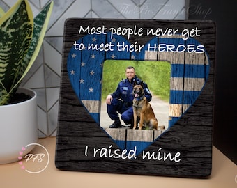 Police Fathers Day Gift For Son/Most People Never Get To Meet Their Hero, Police Graduation/Police Officer Gift For Son/Mine Wears a Badge