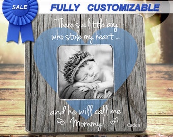 Mommy Picture Frame Mothers Day Gift Theres This Boy Who Stole My Heart Frame Gift To Mom From Son Baby New Mommy Gift Frame New Mom Gift