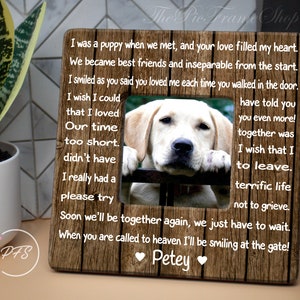 Dog Loss Picture Frame/Personalized Dog Frame/Dog Memorial Gift/Dog Died Gift/Dog Loss Gift/Dog Best Friend/Dog Loss Frame/Pet Loss Memorial