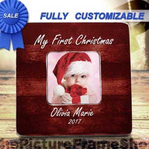 My First Christmas Baby Frame Personalized Picture Frame Baby Frame Baby&#39;s First Christmas Frame 2019 Christmas Christmas Gift Grandchild
