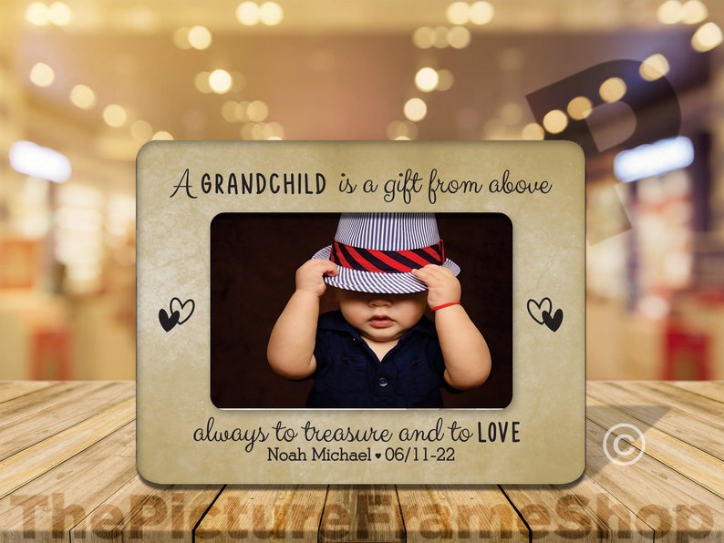 New Grandparent Gift Grandparent Picture Frame Grandparents Gifts Personalized Grandparents When A Child is Born So are Grandparents Gift image 2