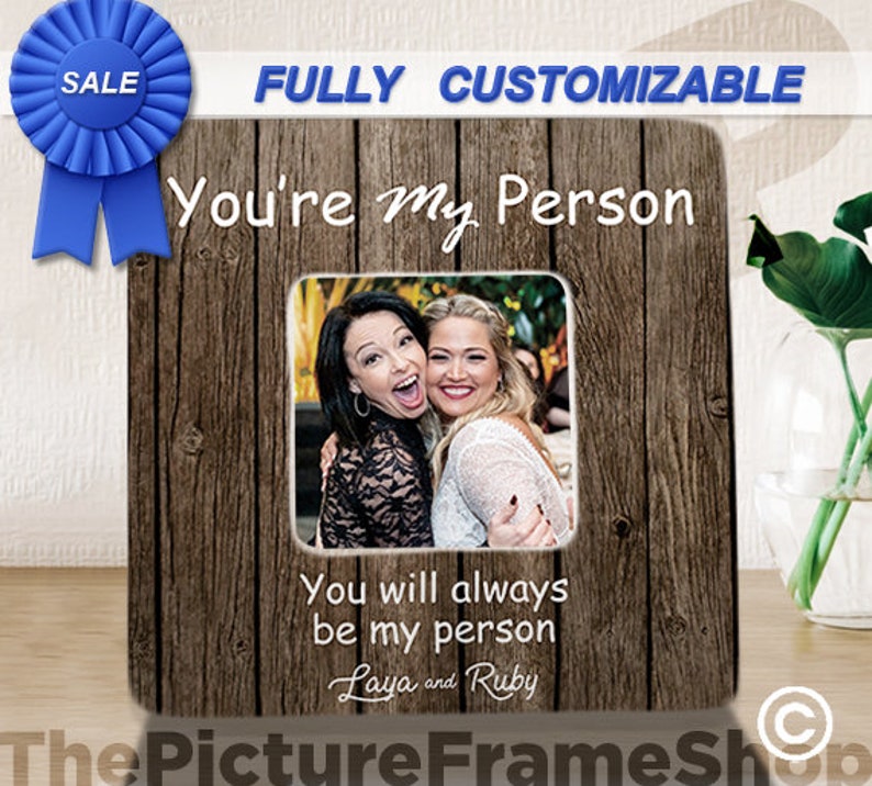 Friend Christmas Frame You're My Person, Best Friend Gift, Best Friend Frames, Best Friend Custom Gift, Best Friend Birthday,Youre My Person image 2