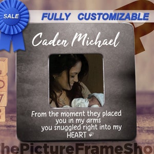 Picture Frame For New Mom, From The Moment,New Mom Gift,Custom Quote Frame, Nursery Frame, Personalized Picture Frame, Newborn Baby Gift