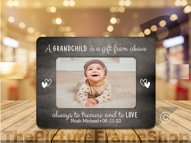 New Grandparent Gift Grandparent Picture Frame Grandparents Gifts Personalized Grandparents When A Child is Born So are Grandparents Gift image 1