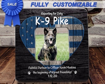 K9 Handler Gift, K9 Handler, K9 Picture Frame, K-9 Unit, K-9 Police, K-9 Flag, K9 Partner, K9 frame, K9 Police Dog Custom Picture Frame