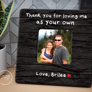 Personalized Step Dad Picture Frame, Fathers Day Gift