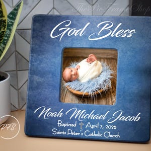Baby Dedication Gift, Baby Baptism Gift Boy/Christening Dedication/Newborn Baby Gift/Godson Gift/Newborn Baby Boy/Baptism Picture Frame Gift