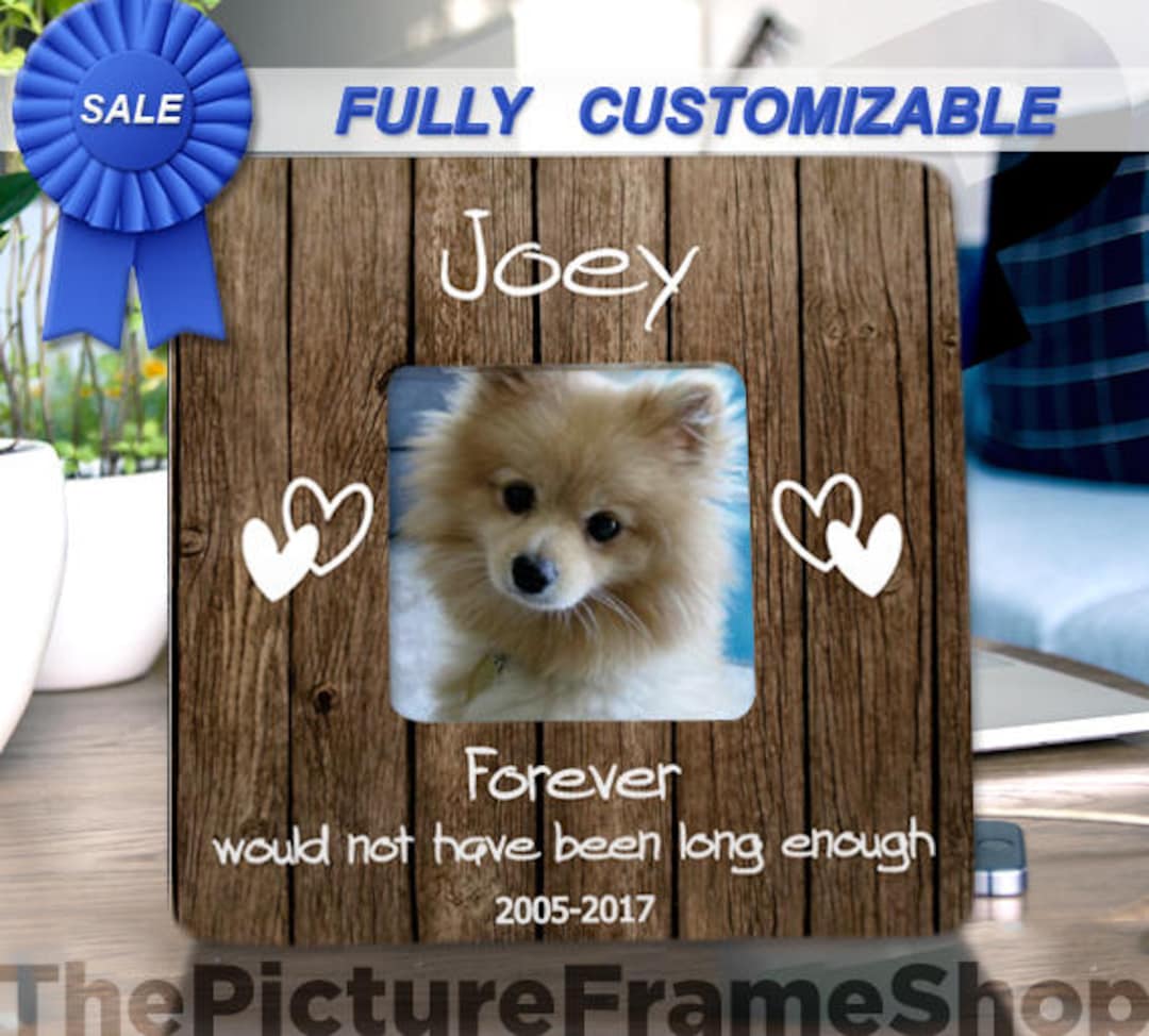 Pet Memorial Picture Frame, Dog Loss Gift, Wood Frame - Etsy